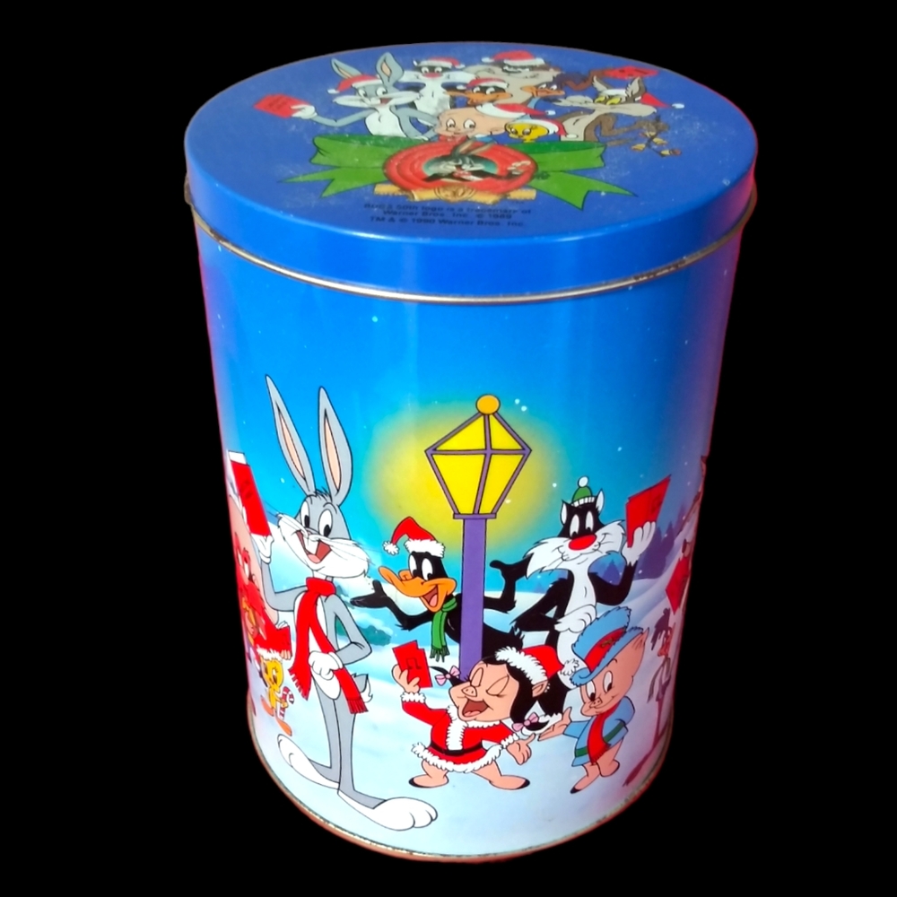 VTG 1990 Braches Looney Tunes Bugs Bunny And Friends Metal Candy Tin